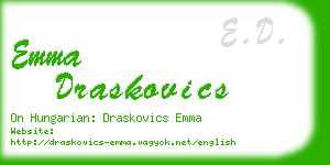 emma draskovics business card